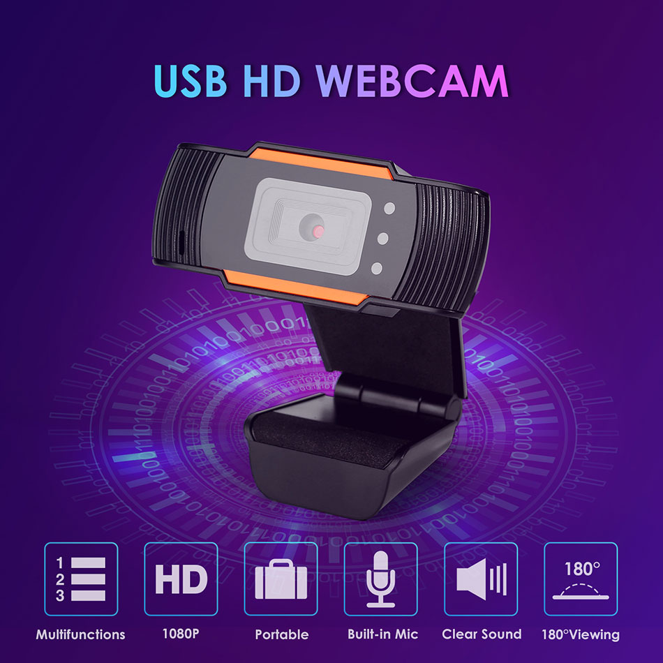 480/720/1080P Usb Hd Webcam W/Mic 180 Graden Groothoek Web Camera Voor zakelijke Conferentie Ruisonderdrukking Video Recorder