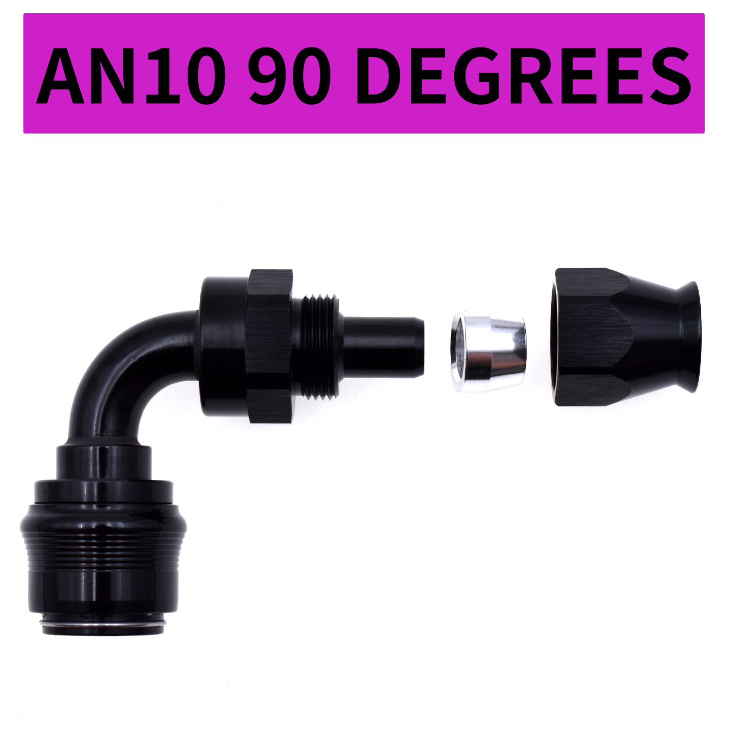 PTFE AN10 Al Alloy Straight45°90 Degree Swivel Hose End Fitting Quick Release Oil Hose Connector Universal Auto Modified Adapter: GRAY