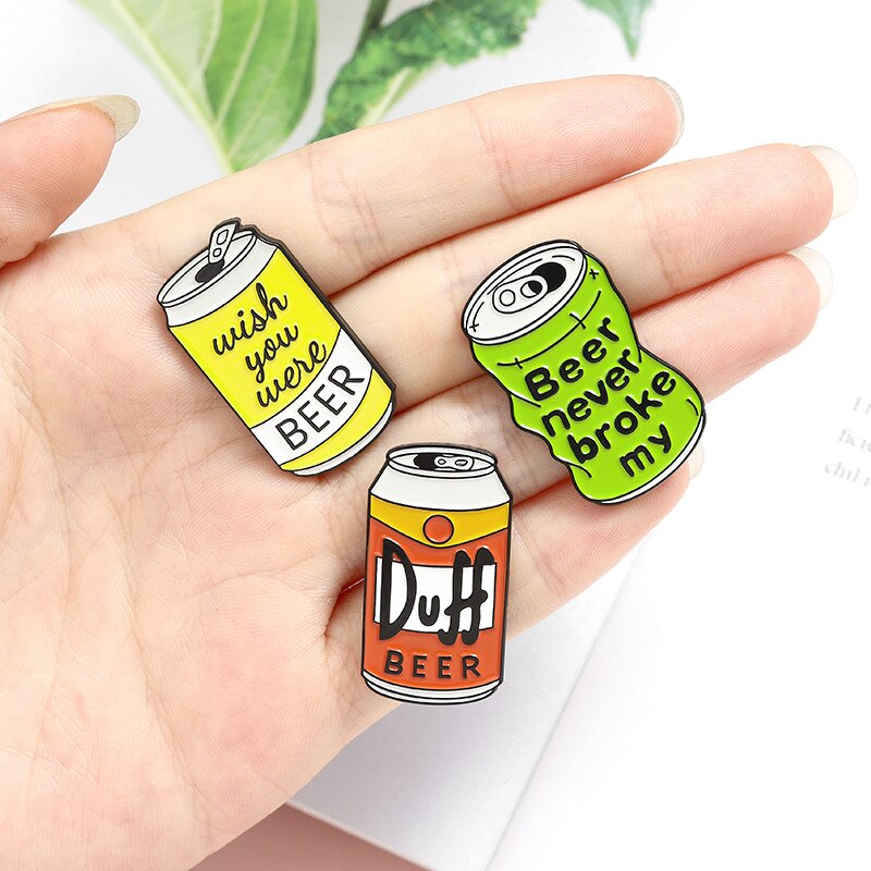 Lustige Bahre Kann Brosche duff Bahre Trinken Emaille Stift Wunsch Waren Sie Bahre Abzeichen Hemd Tasche Revers Stifte Schmuck für Freund