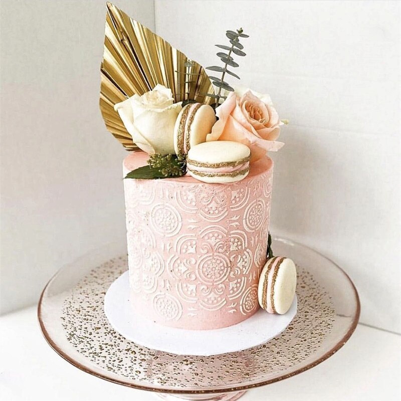 Éventail de décoration de gâteau en papier, chapeau, doré, pliable, pour fête d&#39;anniversaire,