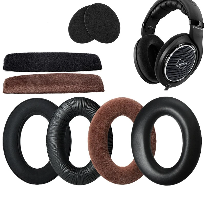 Coussinets d'oreille de remplacement, coussin de bandeau pour casque Sennheiser HD515 HD518 HD555 HD558 HD595