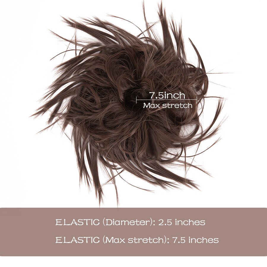 Alileader Synthetische Chignon Messy Knot Warrige Haarstukje 13 Kleur Elastische Band Chignon Synthetische Flexibele Haar Broodjes Voor Vrouwen