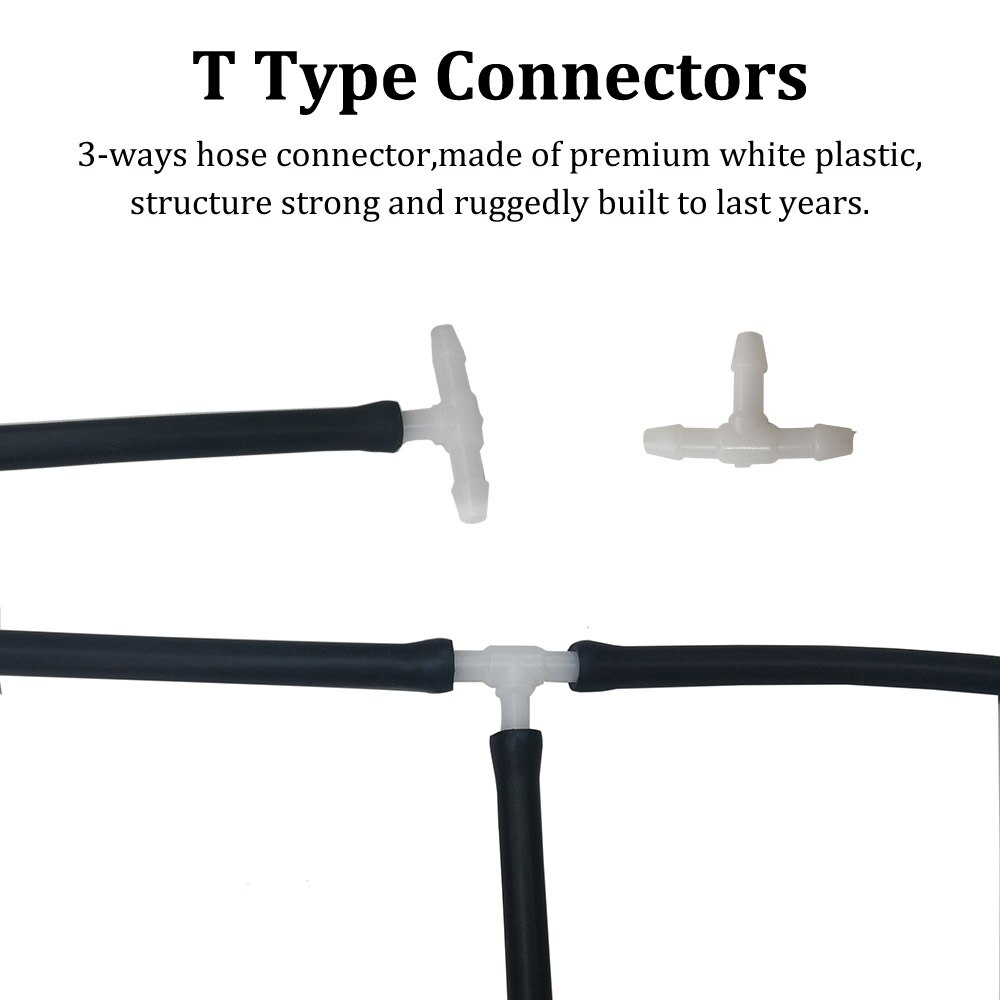 60 stk/sett frontrute slangekontakter bil frontrute dyser jet tubing joint t/y/i type splitter bil frontrute rør kontakter
