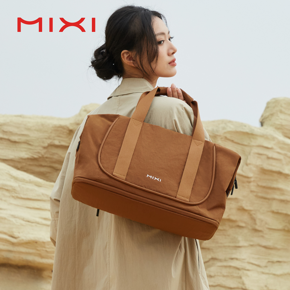 Mixi Travel Bags Women Large Size Capacity Sports Fitness Storage Bag Foldable Duffle Suit Bag For Shoulder Bag Handbag M3020