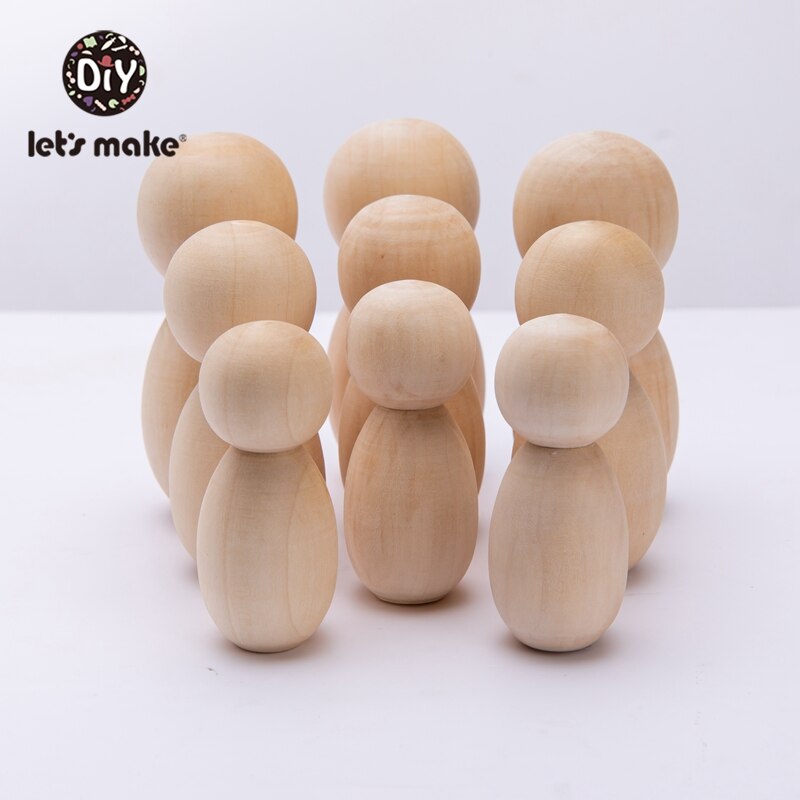 Let&#39;s Maken 50 Stuks Baby Speelgoed Lotus Houten Bijtring Speelgoed Food Grade Gratis Bpa 60/70/80Mm educatief Speelgoed Diy Craft Decor Baby Speelgoed