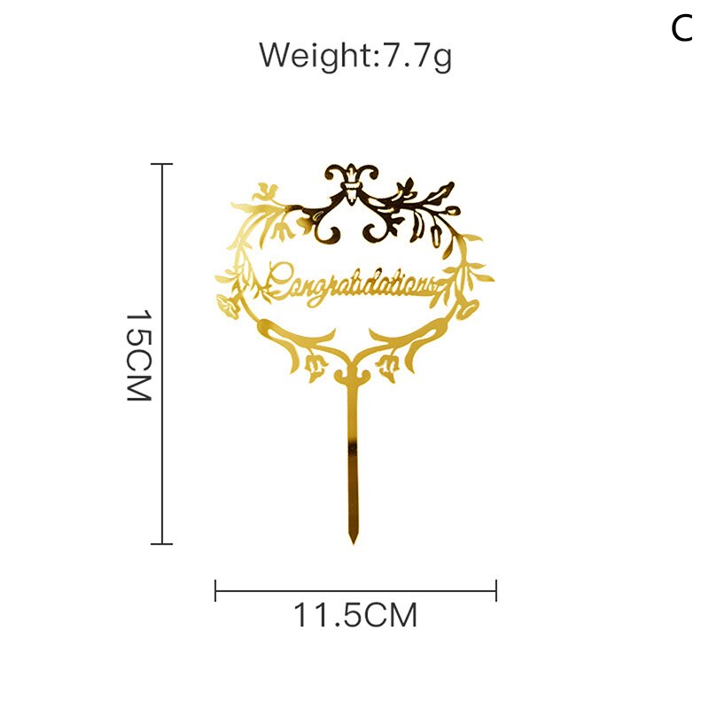 Gold Congratulations You Did It Grad Cake Topper Graduation Celebration Decor: C