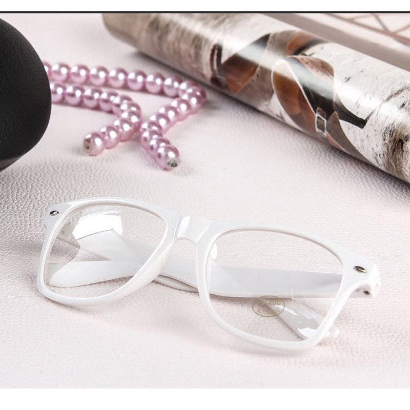 RBROVO Clear Glasses Frame Women Transparent Spectacle Frames Square Eyeglasses Frame Women Vintage Optical Frame Female: White-T