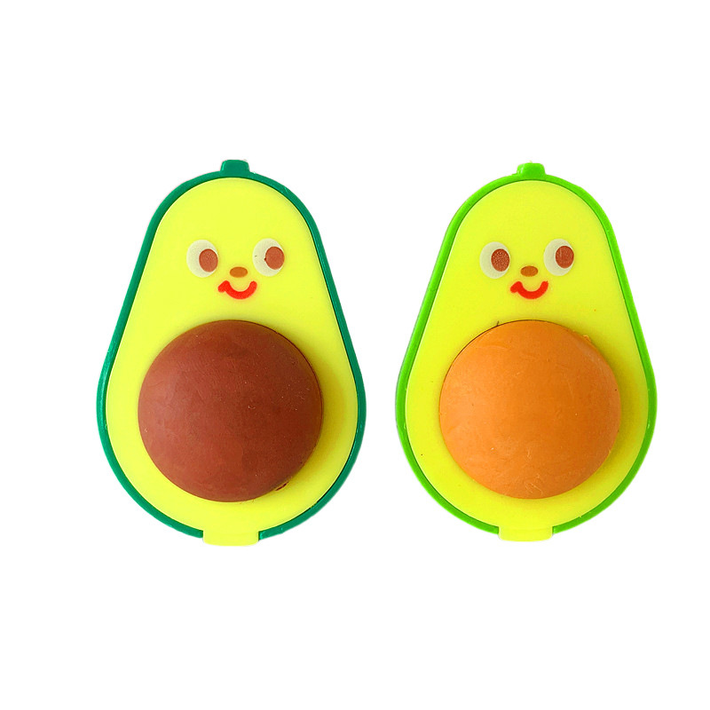 Avocado sød blyantspidser og viskelæder i én elev blyantspidser skole blyant viskelæder gummi børn papirvarer: Default Title