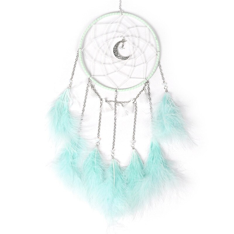 1 Pc Dream Catcher Led Handgemaakte Veren Nachtlampje Opknoping Thuis Kamer Decoratie Baby Muur Decor Voor Baby Bed Bumper decoratie