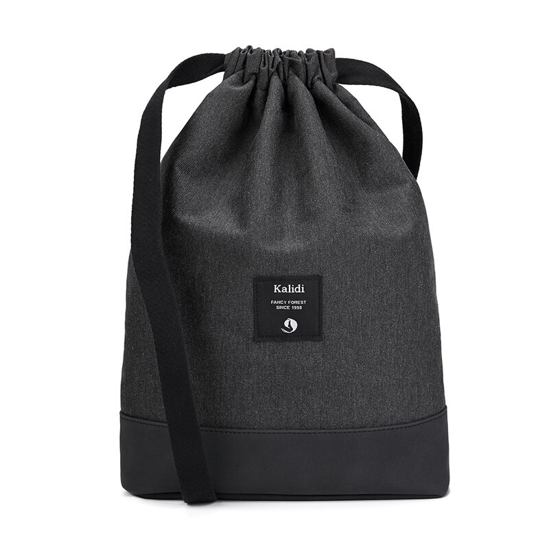 KALIDI Bag Backpack Drawstring Daypack Gymsack Gym Bag Sports Bag for Women &amp; Men with Inner Pocket 11 Liters Travel and City: Black