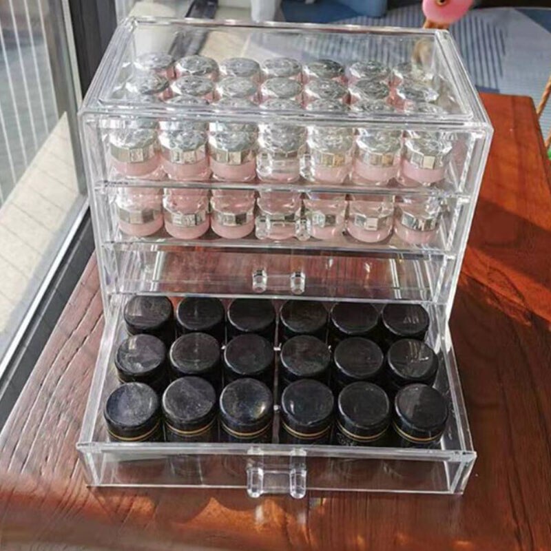 3/4/5 lager nagelförvaringslåda kosmetisk arrangör smink nagellack förvaringslåda akryllåda smycken lagring transparent låda
