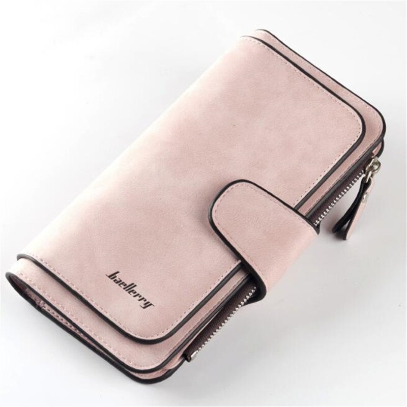 Donne Macchia di Cuoio Raccoglitore Lungo di Alta Qualità Delle Signore Della Frizione Del Raccoglitore Della Signora Borse di Grande Capacità Portafogli Carteira Feminina 5 Scelte: Pink