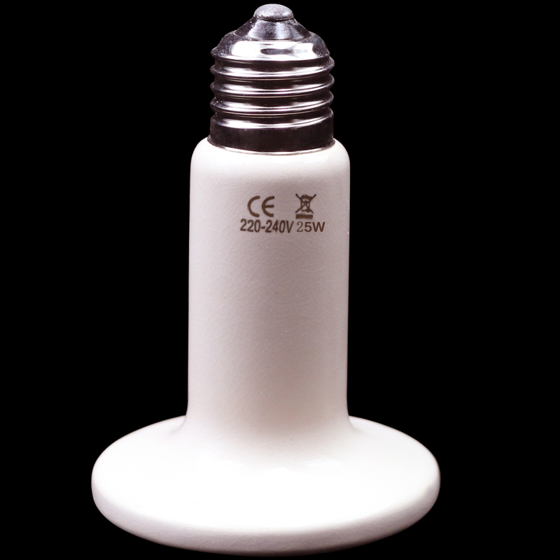 Lámpara de calefacción de cerámica infrarroja para reptiles, emisor de calor, Bombilla de cerámica de 220V, 25W, 50W, 75W, 100W, 150W, 200W: 220V 25W