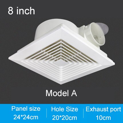 Dmwd Opgeschort Plafond Ventilator 6 Inch 8 Inch Woonkamer Badkamer Ventilatie Louvre Raam Ventilatie Uitlaat Fans Eu: 8 inche A