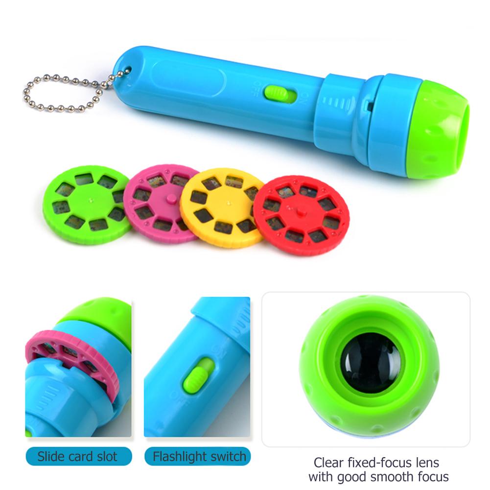 Mini Projector Zaklamp Fakkel Educatief Licht-Up Speelgoed Voor Kinderen Kids Brain-Training Speelgoed Mini Projector Zaklamp