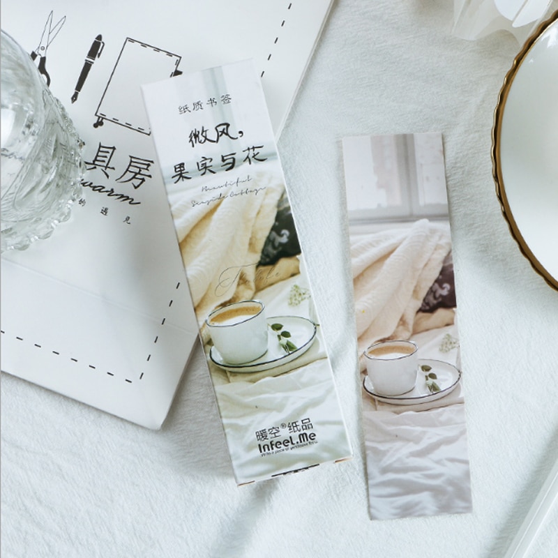 30pcs/pack Student diary Bookmark Stationery Cartoon Promotional Stationery message card Paper Bookmarks