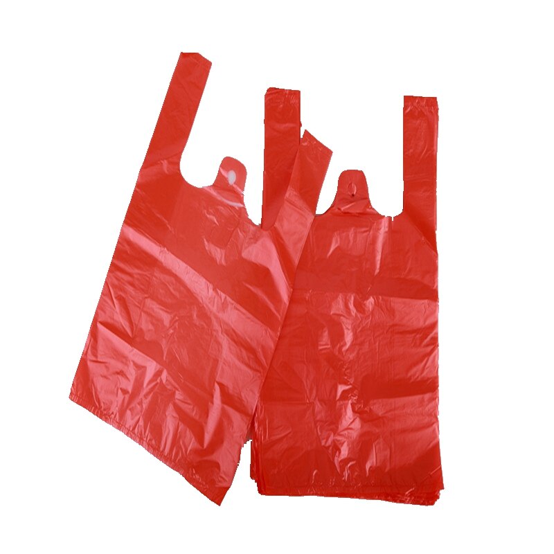 20pcs Red shopping place material with plastic bag vest convenient handbag food supermarket Ma Jia big and small Hongfu