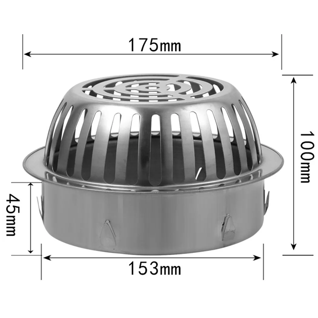 Stainless Steel Floor Drain 304 Rooftop Floor Drain Rooftop Cover Plug-in Convex Balcony Floor Drain Anti-clogging Drainage: Blue