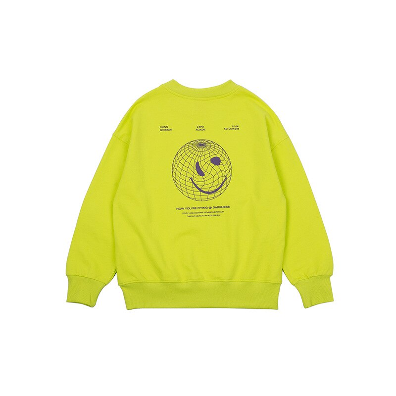 Linling o-hals casual actieve print kinderletter t-shirts kindersweatshirts voor jongens kleding hiphop streetwear  p248: Geel / 9t