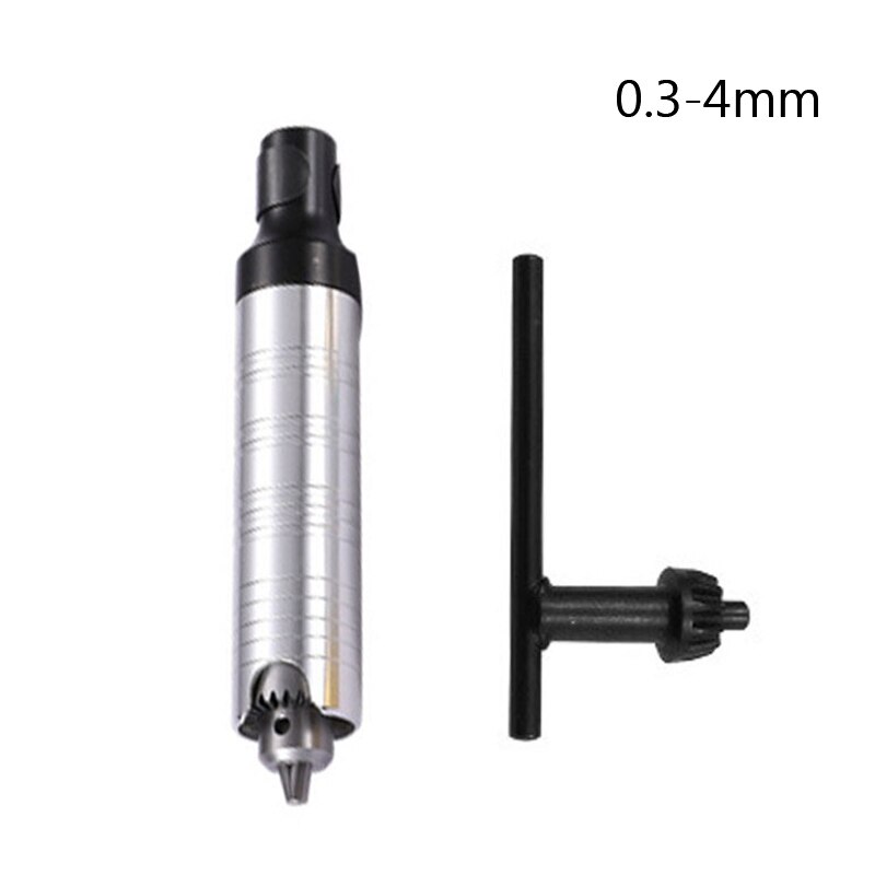Rotary Angle Grinder Attachment Flexible Flex Shaft +Drill Chuck Handpiece For Power Electric Drill Tool: Silver 0.3-4mm