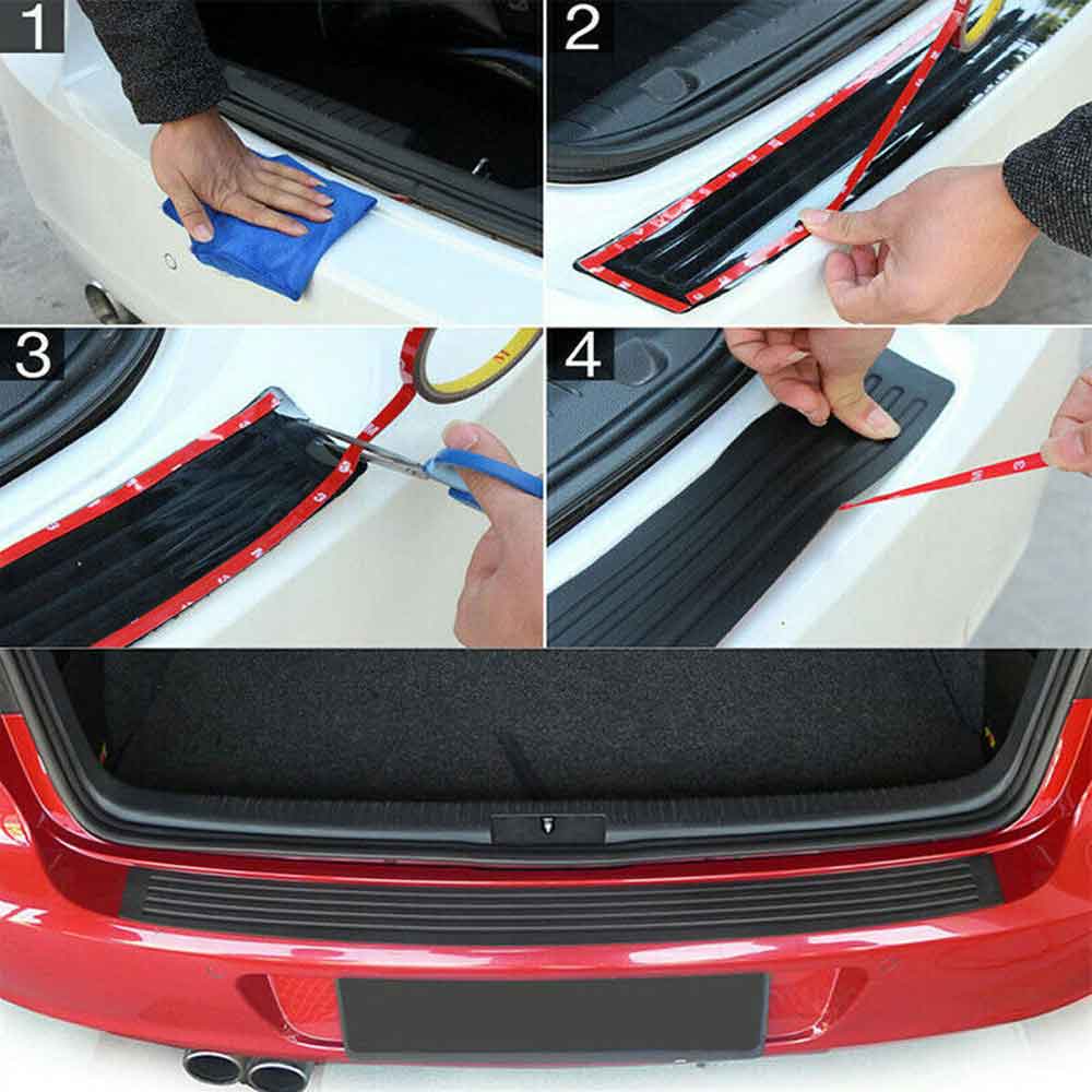 Car Rubber Cover Trunk Rear Bumper Anti-scratch Bar Universal Car Black Rear Bumper Sill Auto Rear Bumper Protector