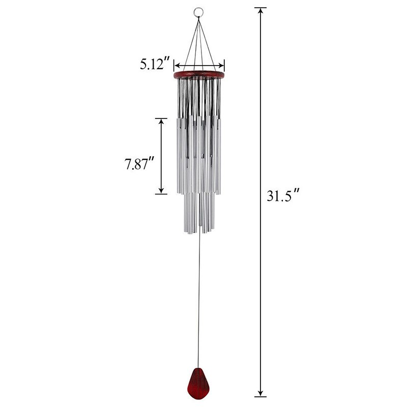 Newly Wind Chimes Outdoor Large Deep Tone Hanging Ornament Garden Home Mobiles Windchime TE889