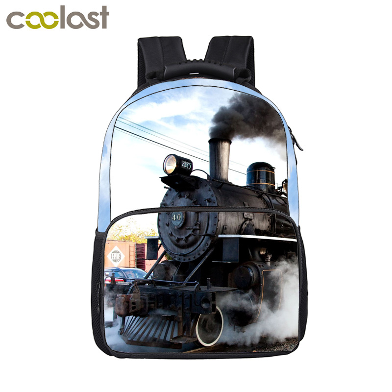 Sac à dos imprimé Locomotive/Train à vapeur, pour adolescents, garçons, filles, enfants, école, femmes, hommes, ordinateur portable