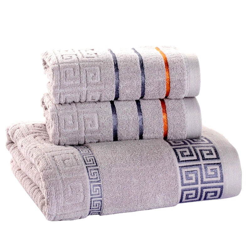 3 Pack Handdoek Set 100% Katoen 70X140Cm Badhanddoek En 2 Gezicht Handdoek Super Zachte Absorberende badstof Washandje Voor Volwassenen