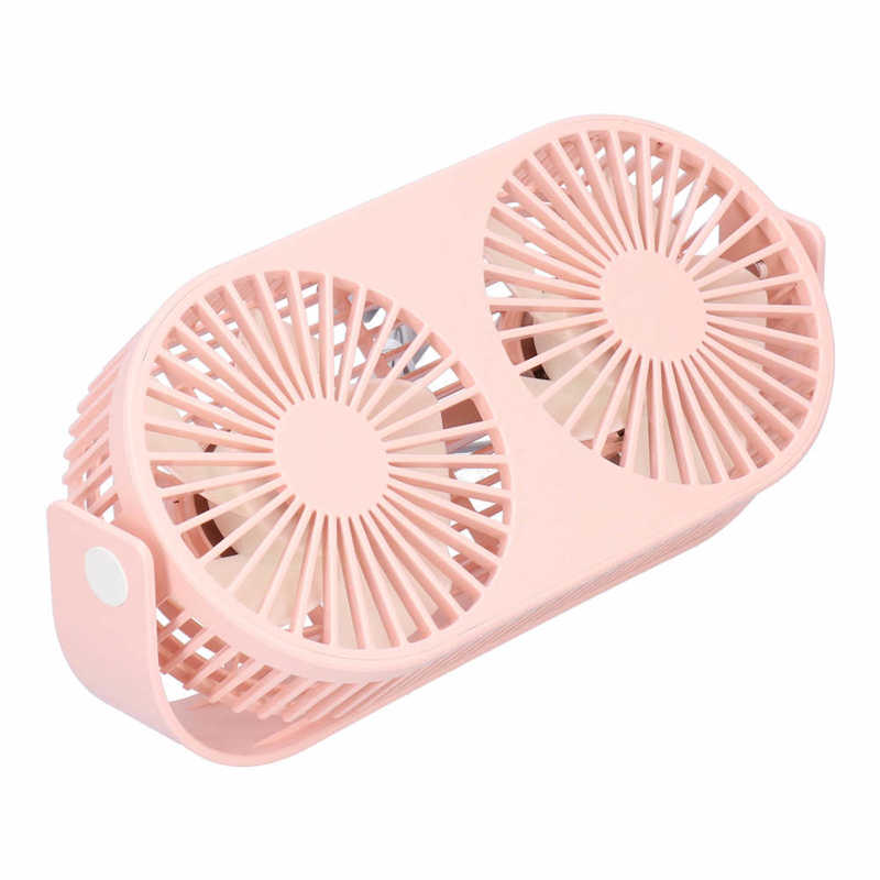 Fan Small Fan Pink Double Head Desktop Fan USB Adjustable Mini Aromatherapy Fan for Home Office Home Supplies Desktop Fan