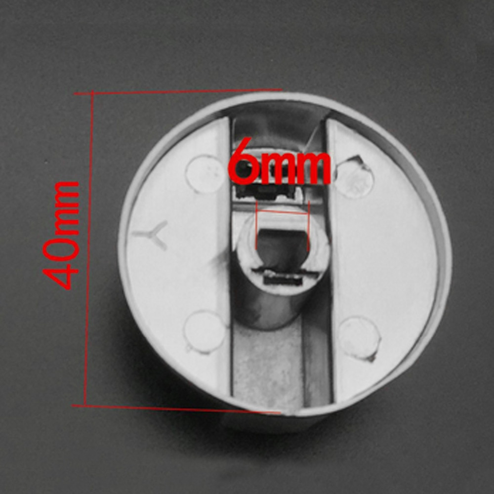 Behogar-perillas de cocina de Gas de Metal plateado, 6mm/8mm, adaptadores, interruptor de horno, cerraduras de Control de superficie de cocina, piezas de utensilios de cocina, 6 uds.