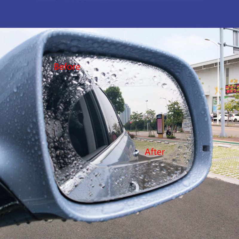 Film de protection hydrophobe pour rétroviseur de voiture, 1 paire, revêtement Anti-buée, imperméable à la pluie, E7CA
