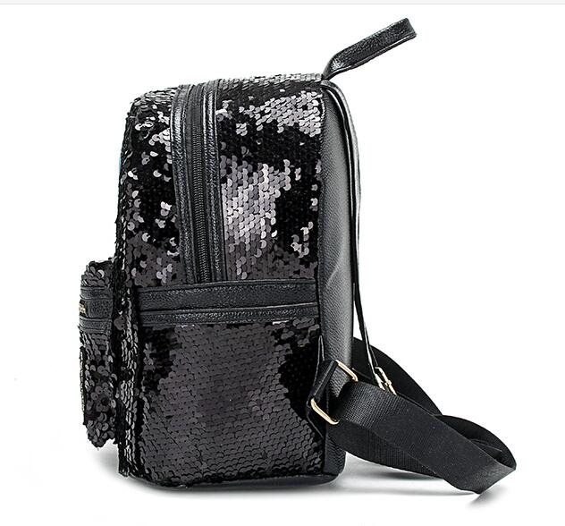 Glitter Pailletten Borduurwerk Rugzak Vrouwen Mode Reizen Rugzak Rose Vlinder Patched Schooltas Mochilas