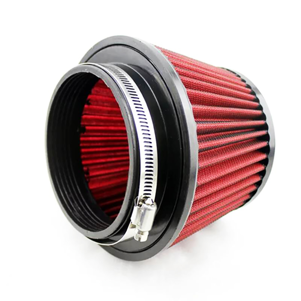Filtro de aire de 115mm para entrada de coche, filtro de aire con cabeza de seta modificado reutilizable, accesorios para coche de estilo Universal, rojo y azul