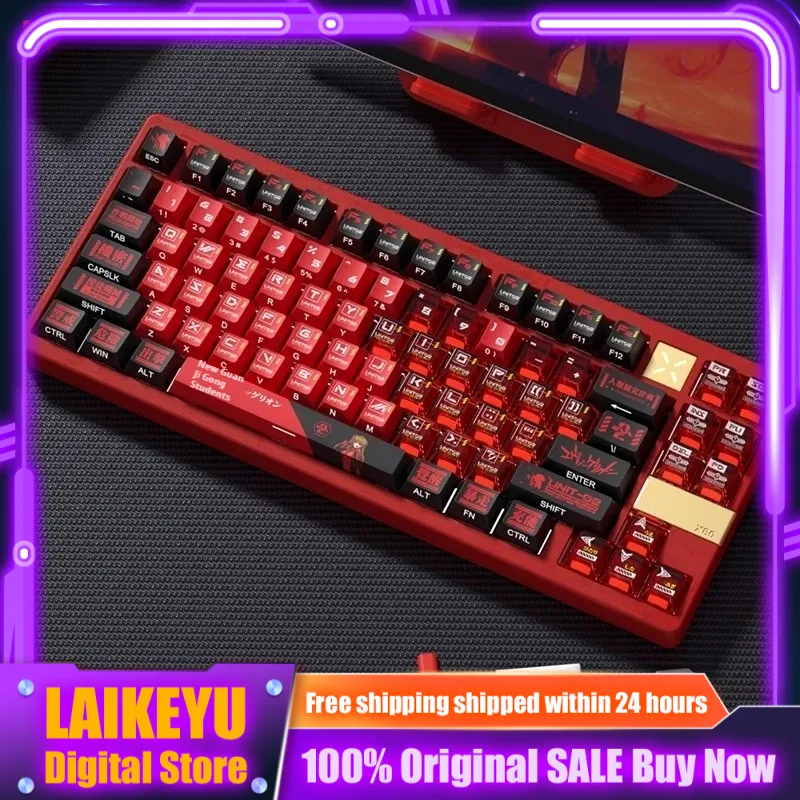 Eva asuka tema tastiera combinazione pbt/pc tastiera meccanica traslucida tastiera personalizzata tastiera da gioco per tablet laptop pc