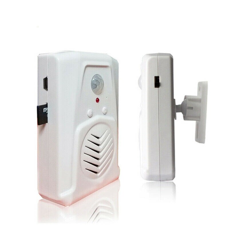 Capteur mouvement porte cloche commutateur MP3 infrarouge sonnette sans fil PIR capteur de mouvement voix prompteur bienvenue porte cloche entrée alarme