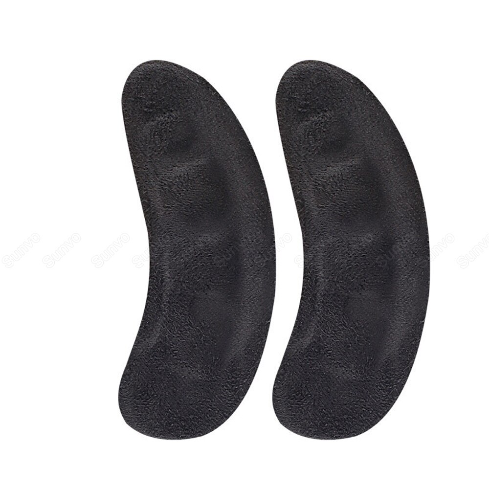 Cuscinetti in gel per avampiede in silicone per donna tacchi alti inserti solette per sandali suola antiscivolo scarpe schienali adesivi piede tallone pad: Flannel nero