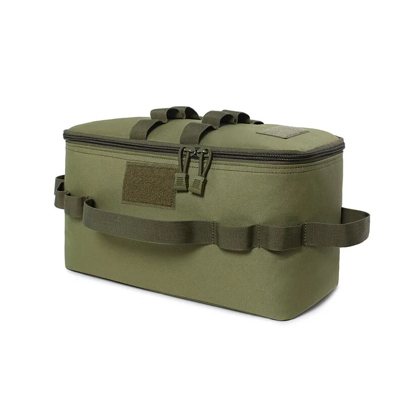Outdoor Camping Gas Tank Opbergtas Grote Capaciteit Grond Nageltas Gas Canister Picknick Kookgerei Kit Tas: green