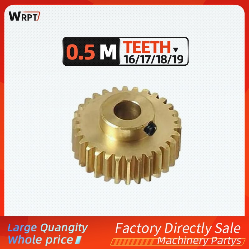 5pc Koper gear boss 0.5 modus 16 17 18 19 tand precisie 3D printer encoder miniatuur kleine modulus