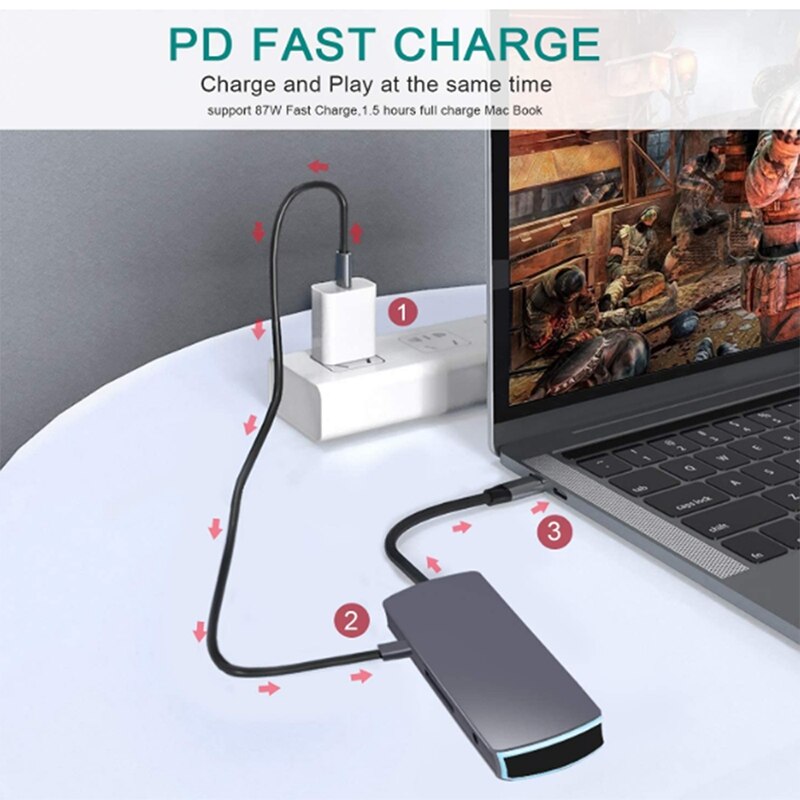 Lämplig för apple laptop typ-c dockningsstation usb 3.0