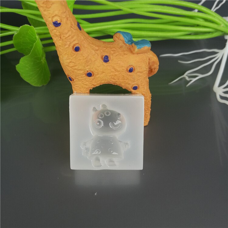 Aniaml bjørn kanin gris silikone form kage dekoration slik forme polymer ler håndværk epoxy harpiks vedhæng smykker fremstilling