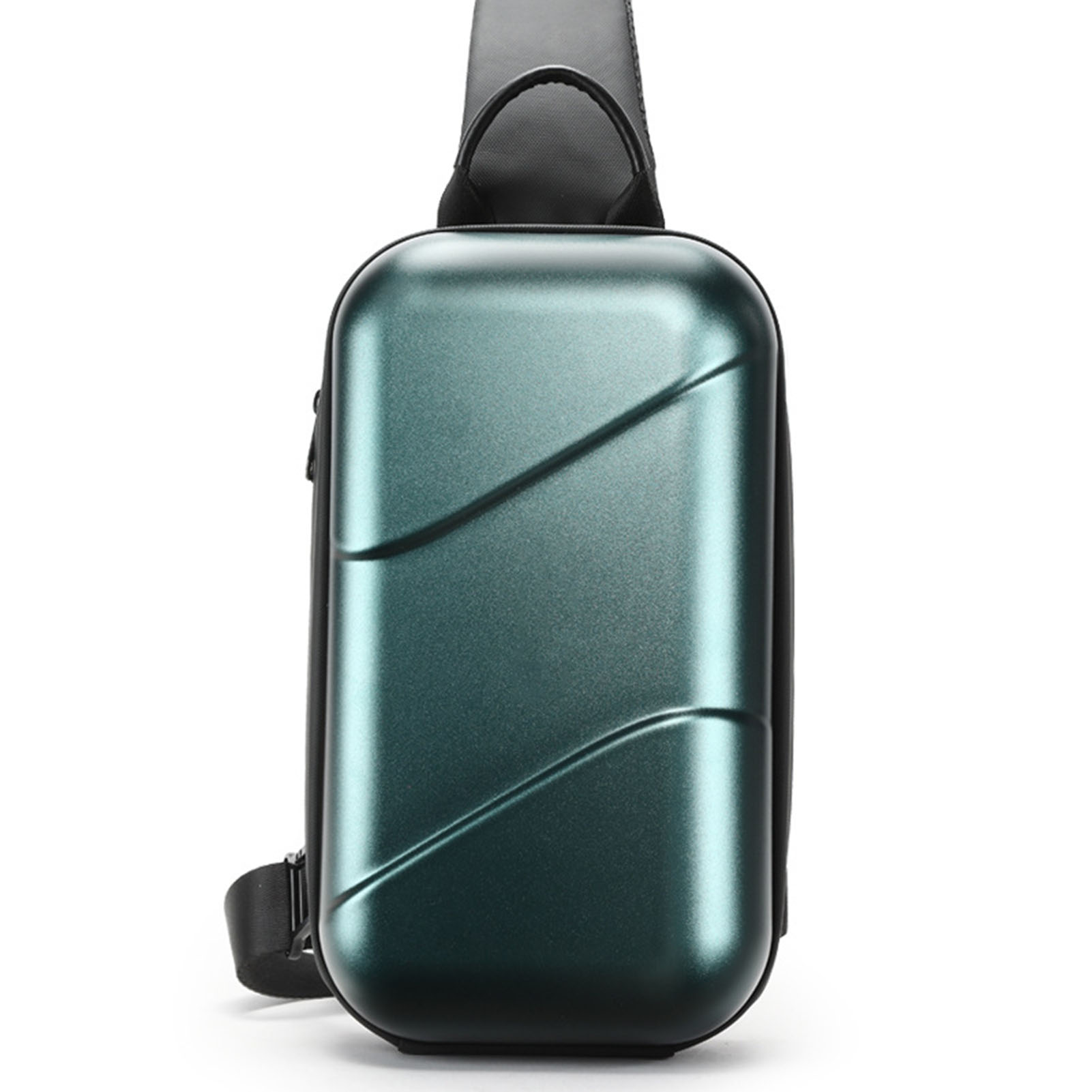 Multi-functional Men's Crossbody Shoulder Bag Waterproof Messengers Chest Bag Casual Adjustable Strap Handbags: Clear