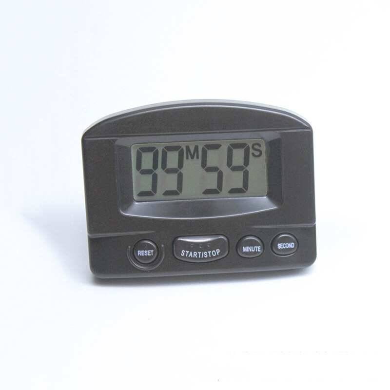 Black and White Kitchen Timer BBQ Egg Cooking Supplies Fitness Beauty Tools Timer Electronic Alarm Clock Timer: BK black