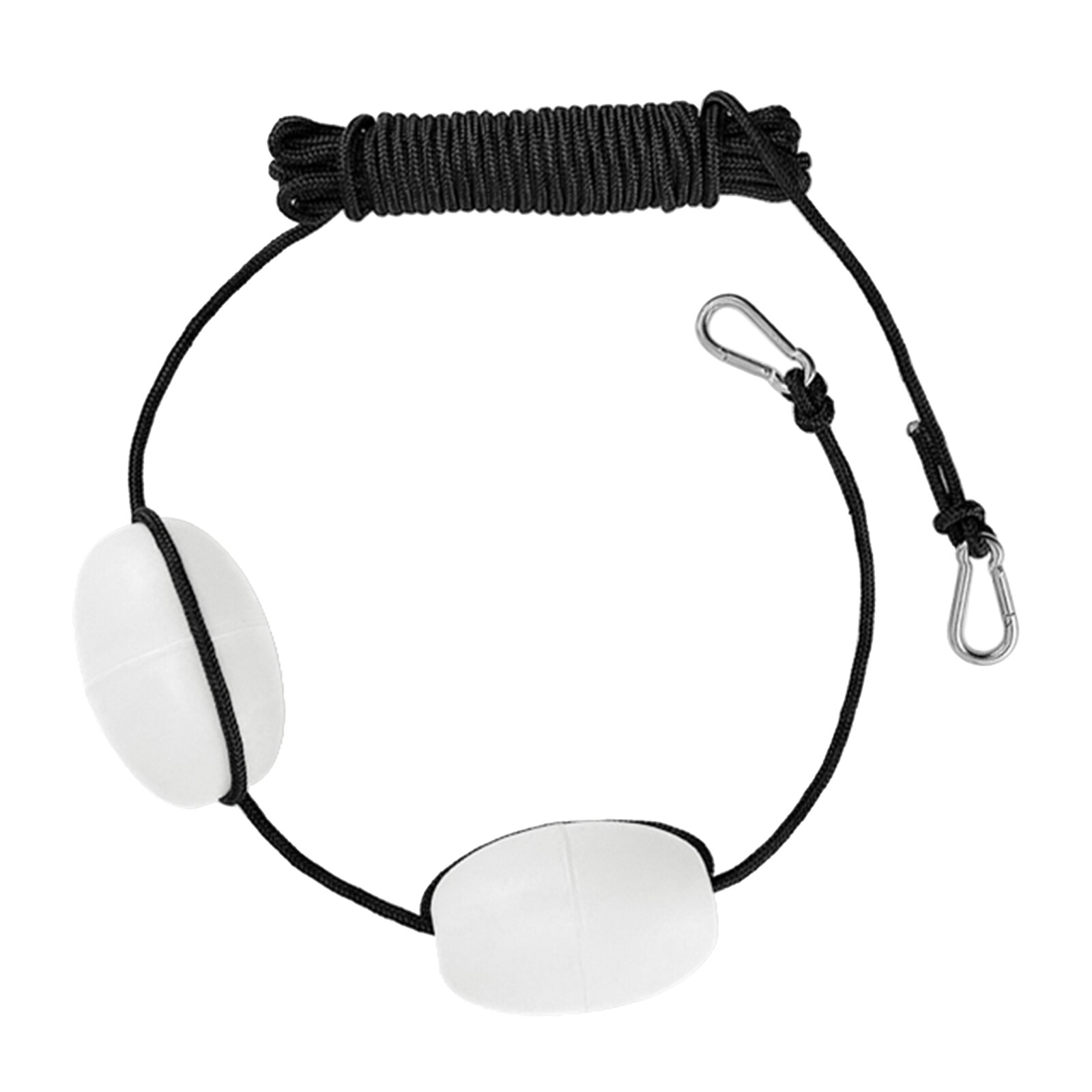 29.86ft Long Nylon Line Throw Rope Buoy Anchor Steel Clips Sea Brake System Boat Kayak Anchor Tow Rope Replaces DIY: White