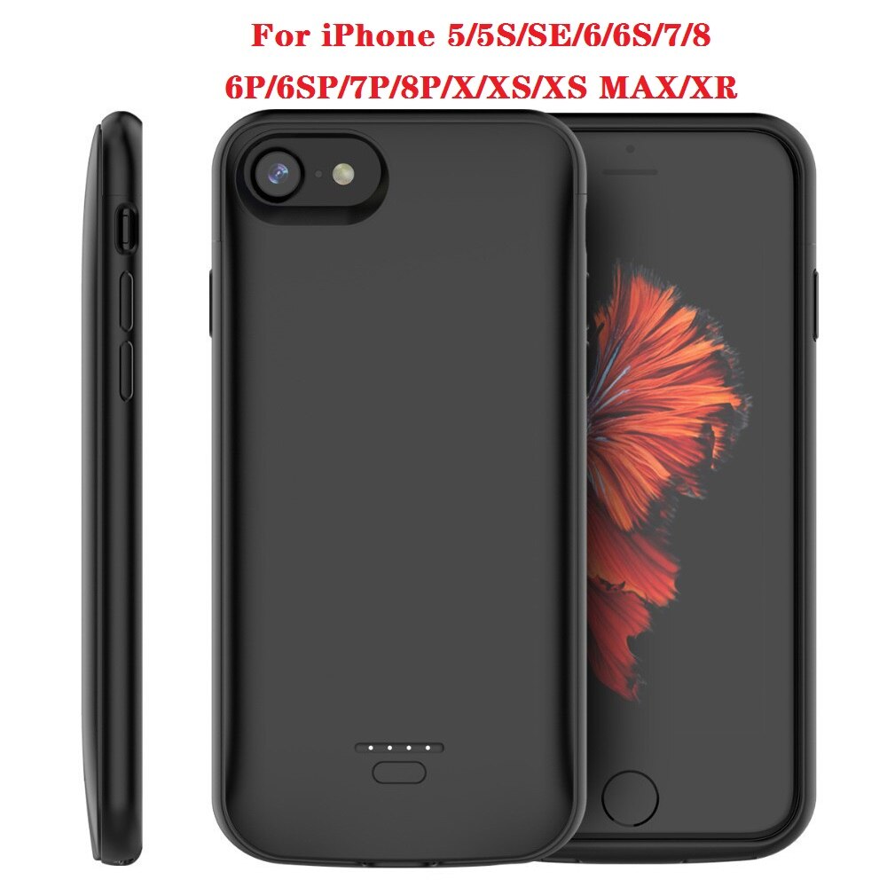 Ładowarka etui do iPhone SE 5SE 5 5S pokrywa 4000mAh ładowanie Powerbank Case do iPhone 5 6 7 8 X XR XS XS MAX etui na baterie