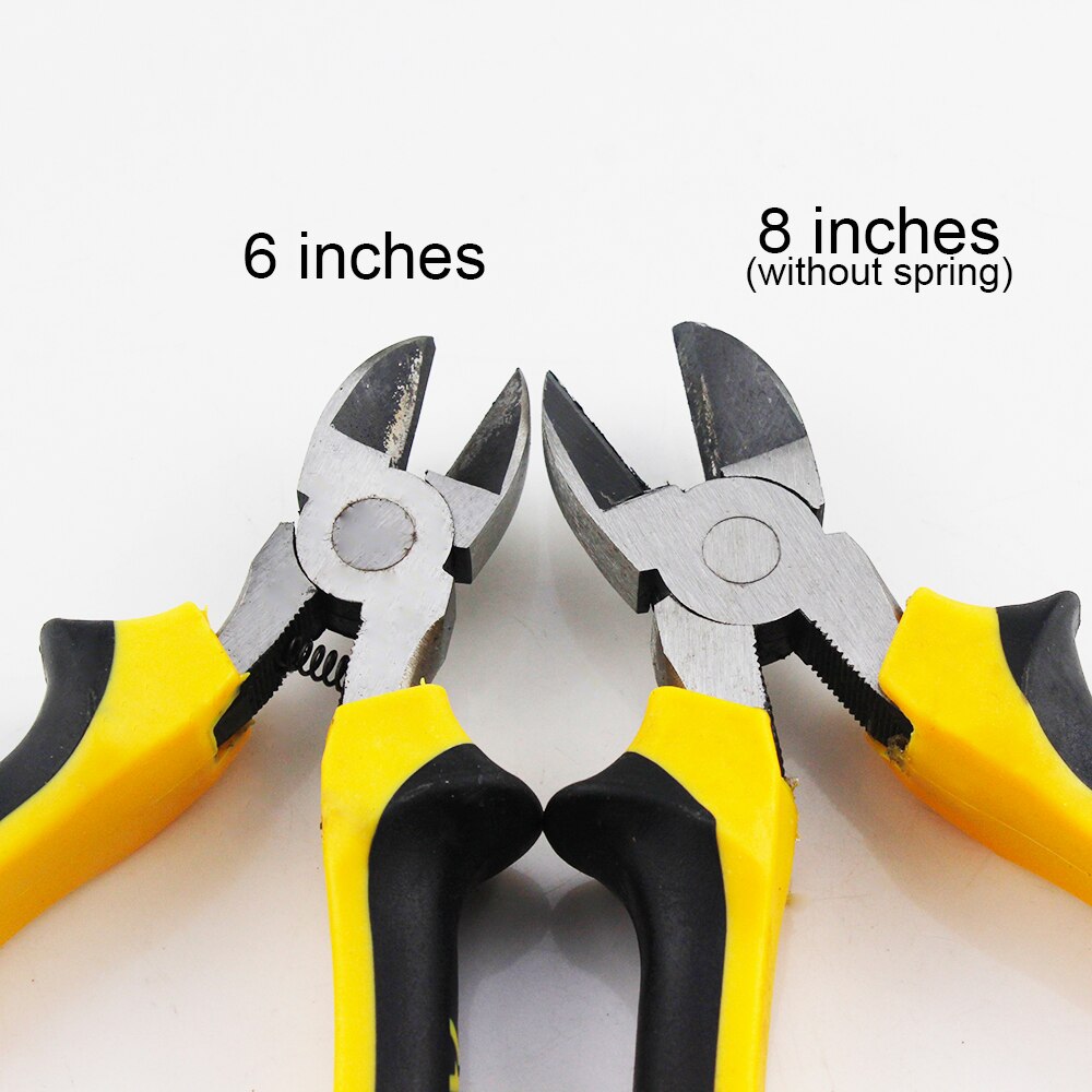 AUBON 1pc* 6" 8" Diagonal Cutting Pliers Plastic Side Cutter Diagonal Pliers Cable Cutters Electrician Hand Tools
