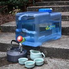12l letvægts bærbar udendørs campingbil vandbærer spand dåse opbevaringsbeholder med håndtag og vandhaner