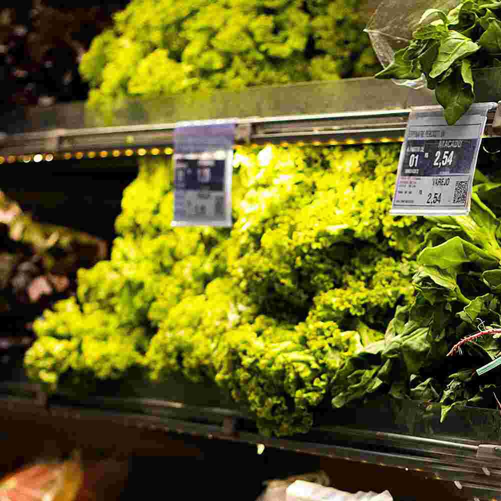 50Pcs Shop Price Cards Holder Supermarket Label Holder Label Paper Inserts