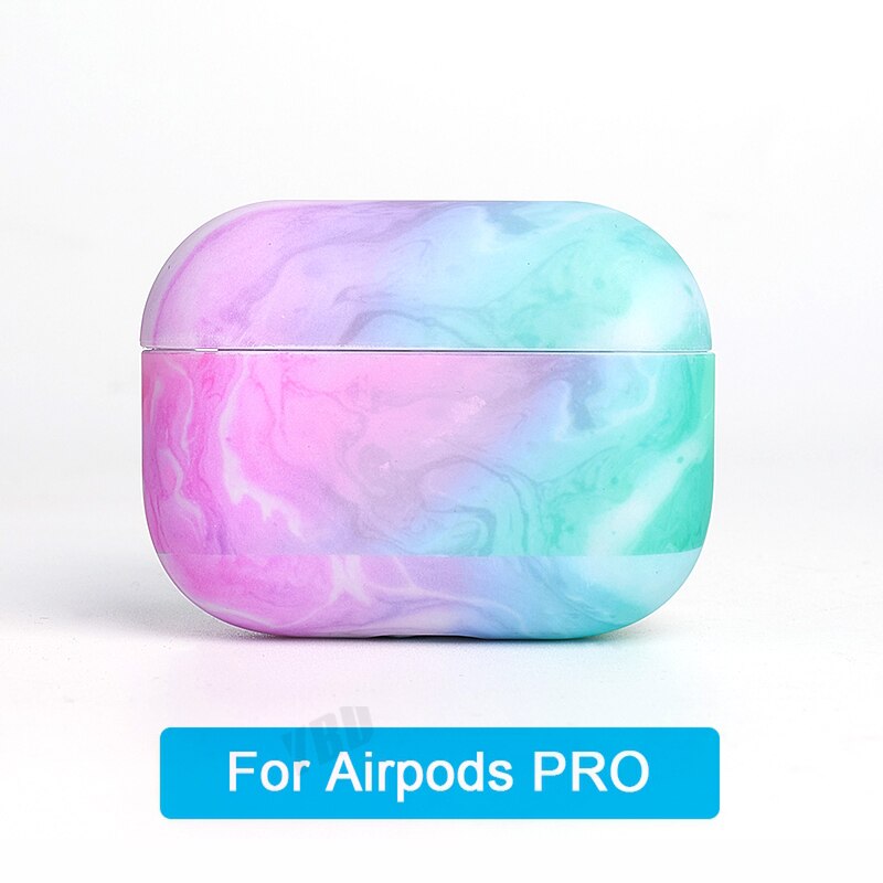 YBD Luxus Marmor Muster Fall Für AirPods Farben Fall Abdeckung für Apple Airpods Air Schoten Fall Coque Funda für Airpod pro: pink pro