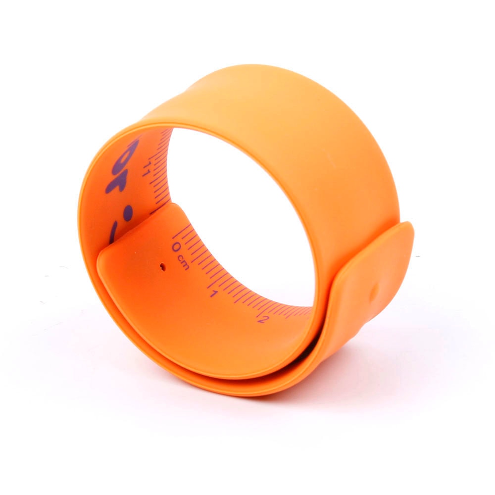 1PC Portable Silicone Slap Bracelet Ruler Wristband School Straight Ruler Random Color