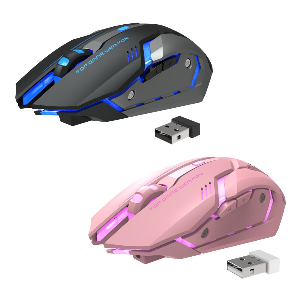 T1 Ergonomic 2.4G Rechargeable Silent Backlit USB Optical Wireless Gaming Mouse for Windows OS